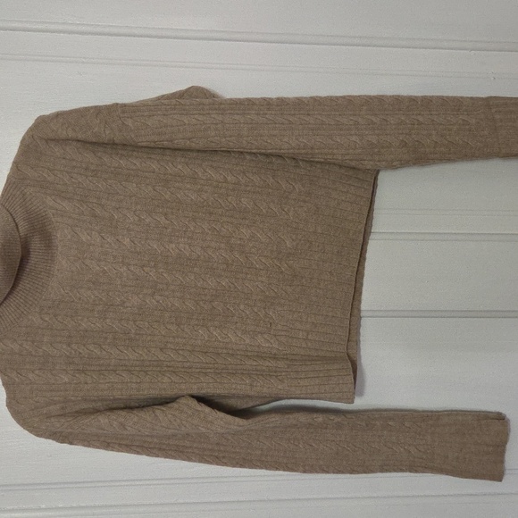 Lily Silk Cashmere Cable Knit Turtle Neck - Picture 2 of 6
